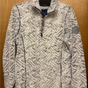 Simply Southern Textured Fleece in Gray and White